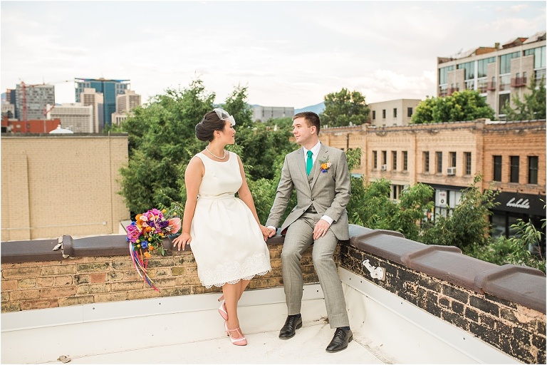 Eclectic, quirky, and classy wedding in downtown Salt Lake City and The Rose Establishment.
