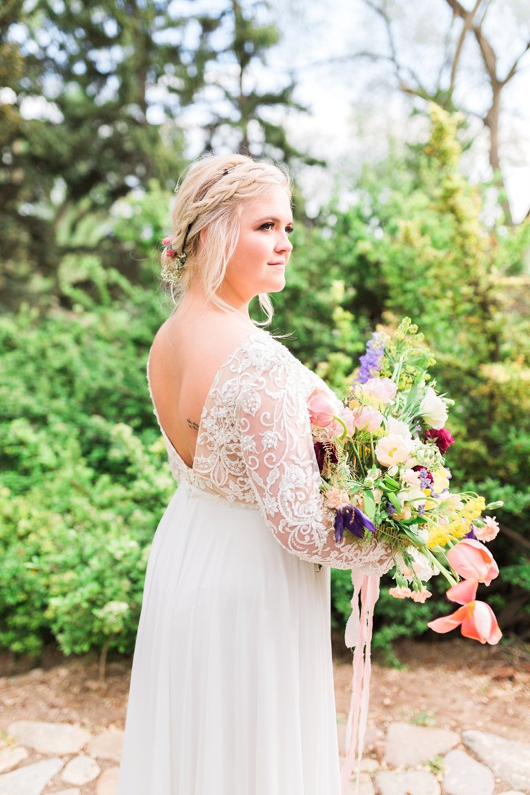 American Fork Amphitheater | Ashley DeHart, Utah Wedding Photographer, Bride is wearing a beautiful Alta Moda Dress