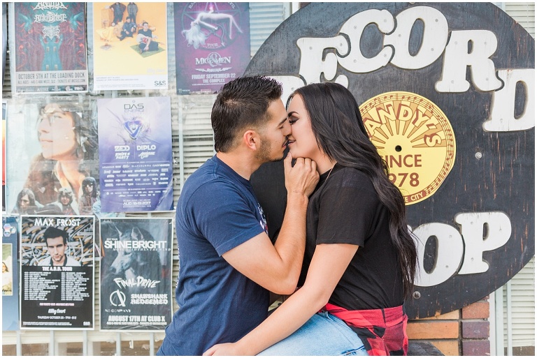 Downtown Salt Lake City, Randy's Record Shop Engagement Session | Utah Wedding Photographer