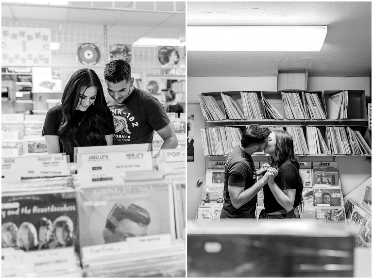 Downtown Salt Lake City, Randy's Record Shop Engagement Session | Utah Wedding Photographer