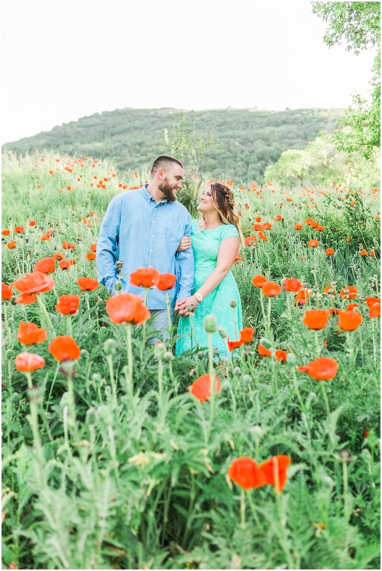 Mantua Utah Poppy Field Engagement Session | Ashley DeHart Photography