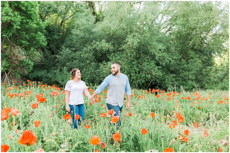Mantua Utah Poppy Field Engagement Session | Ashley DeHart Photography