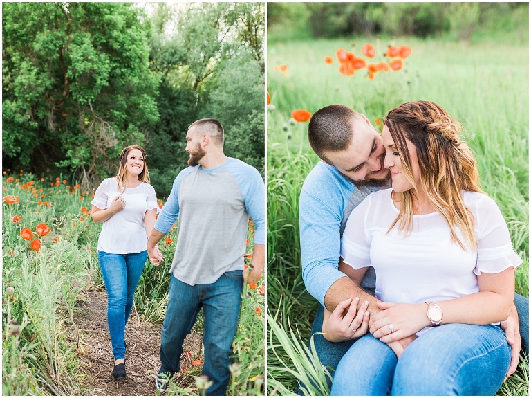Mantua Utah Poppy Field Engagement Session | Ashley DeHart Photography