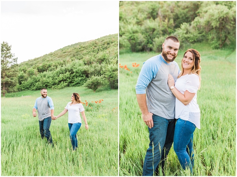 Mantua Utah Poppy Field Engagement Session | Ashley DeHart Photography