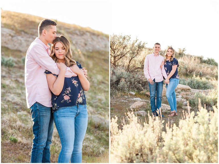 Golden Light Antelope Island Engagement Session, Ashley DeHart Photography | Utah Wedding Photographer