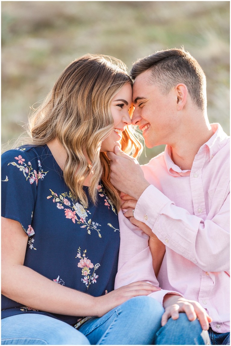 Golden Light Antelope Island Engagement Session, Ashley DeHart Photography | Utah Wedding Photographer