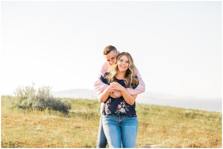 Golden Light Antelope Island Engagement Session, Ashley DeHart Photography | Utah Wedding Photographer