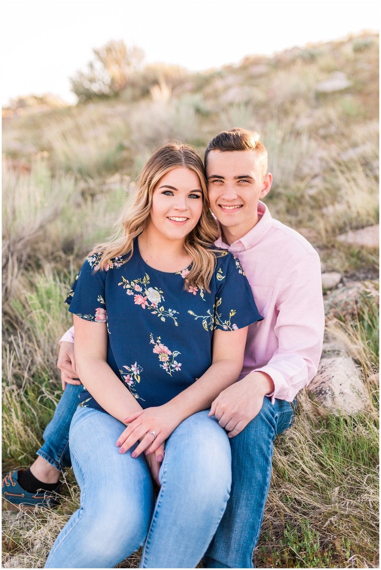 Golden Light Antelope Island Engagement Session, Ashley DeHart Photography | Utah Wedding Photographer