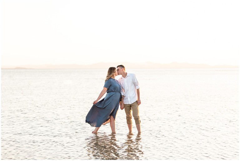 Golden Light Antelope Island Engagement Session, Ashley DeHart Photography | Utah Wedding Photographer
