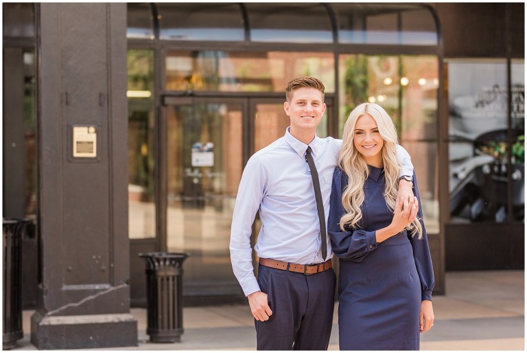 Downtown Salt Lake City Trolley Square Engagement Session - Ashley DeHart Photography