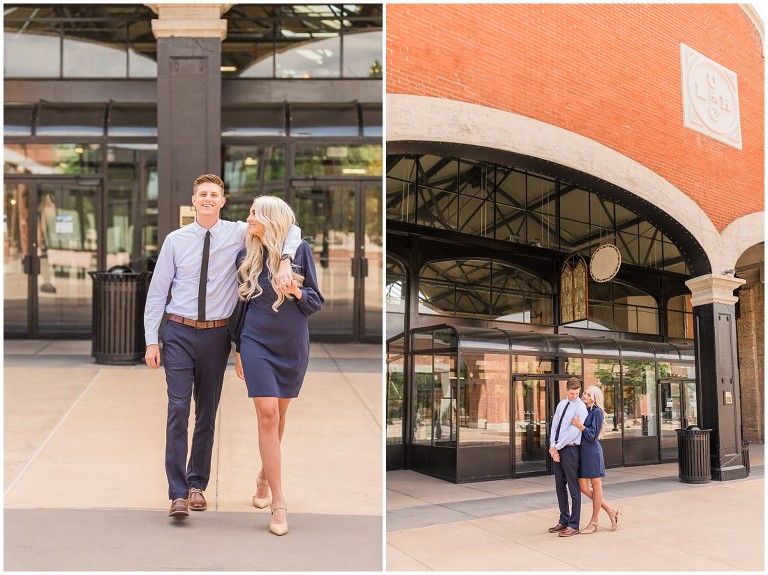 Downtown Salt Lake City Trolley Square Engagement Session - Ashley DeHart Photography