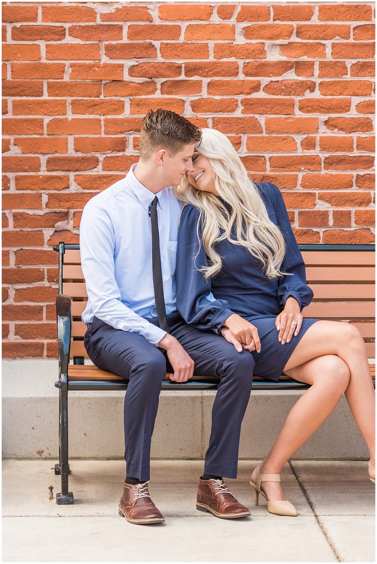 Downtown Salt Lake City Trolley Square Engagement Session - Ashley DeHart Photography