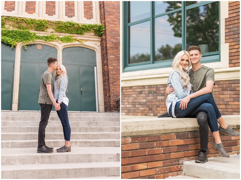 Downtown Salt Lake City Trolley Square Engagement Session - Ashley DeHart Photography