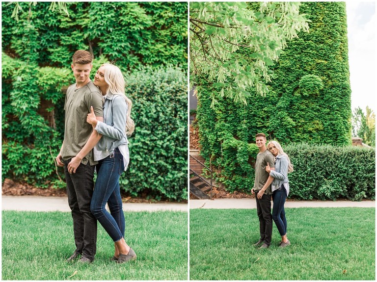 Downtown Salt Lake City Trolley Square Engagement Session - Ashley DeHart Photography