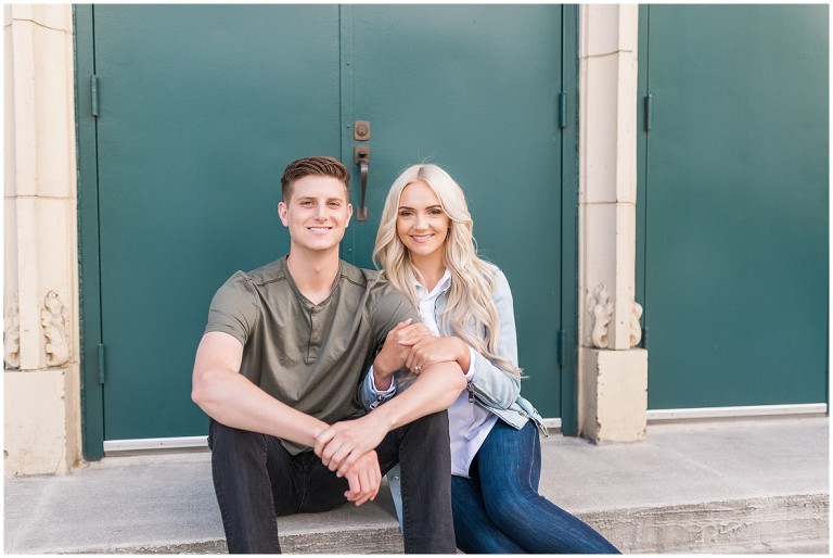 Downtown Salt Lake City Trolley Square Engagement Session - Ashley DeHart Photography