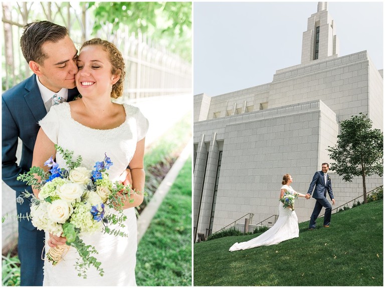 Draper LDS Temple Kelsey Ethan - Ashley DeHart Utah Wedding Photographer