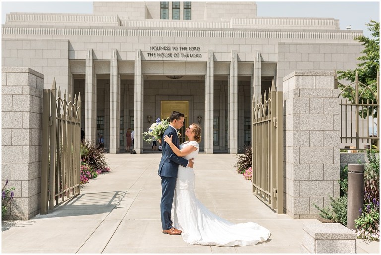 Draper LDS Temple Kelsey Ethan - Ashley DeHart Utah Wedding Photographer