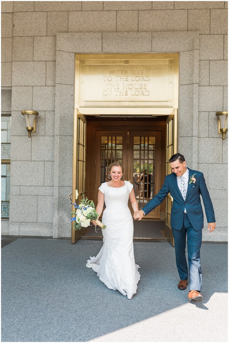 Draper LDS Temple Kelsey Ethan - Ashley DeHart Utah Wedding Photographer