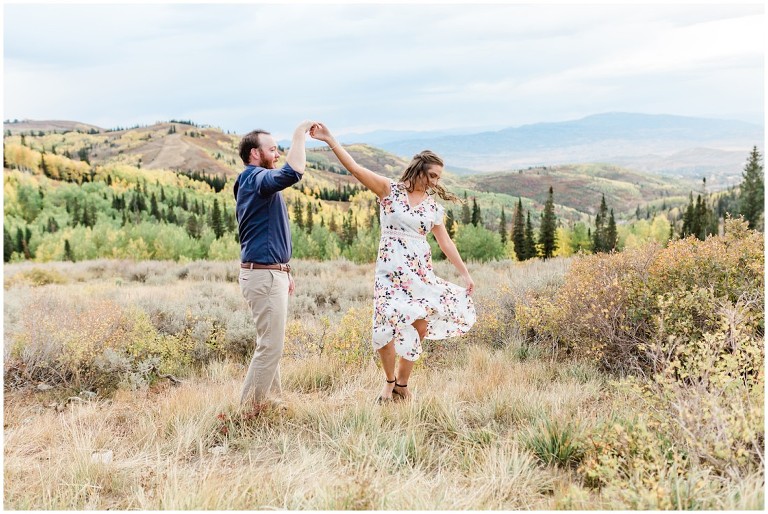 Park City Fall Engagement Wedding at Empire Pass - Ashley DeHart Photography