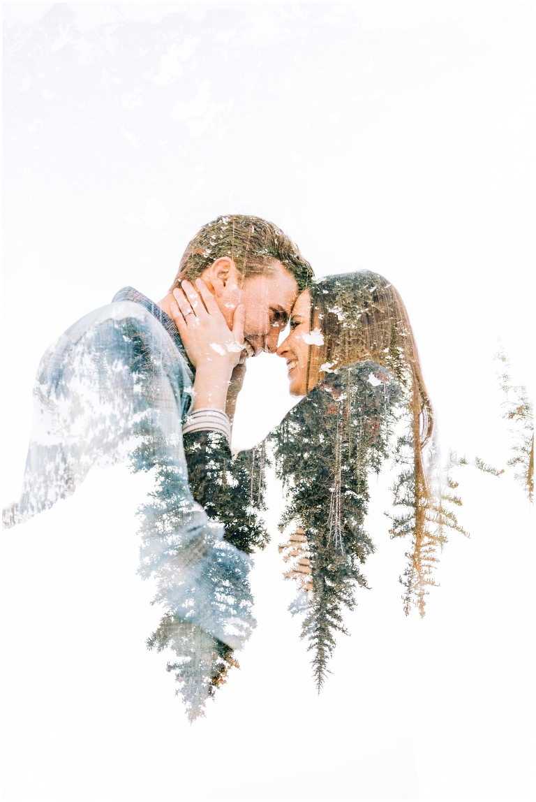 Jordan Pines Snowy Engagement Session, Ashley DeHart Photography, Utah Wedding Photographer