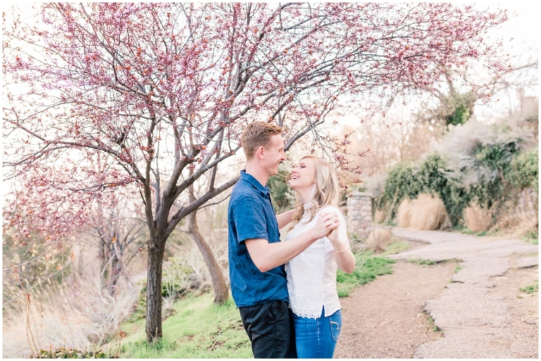 Spring Blossoms Engagement Session at Utah State Capitol, Utah Wedding Photographer Ashley DeHart