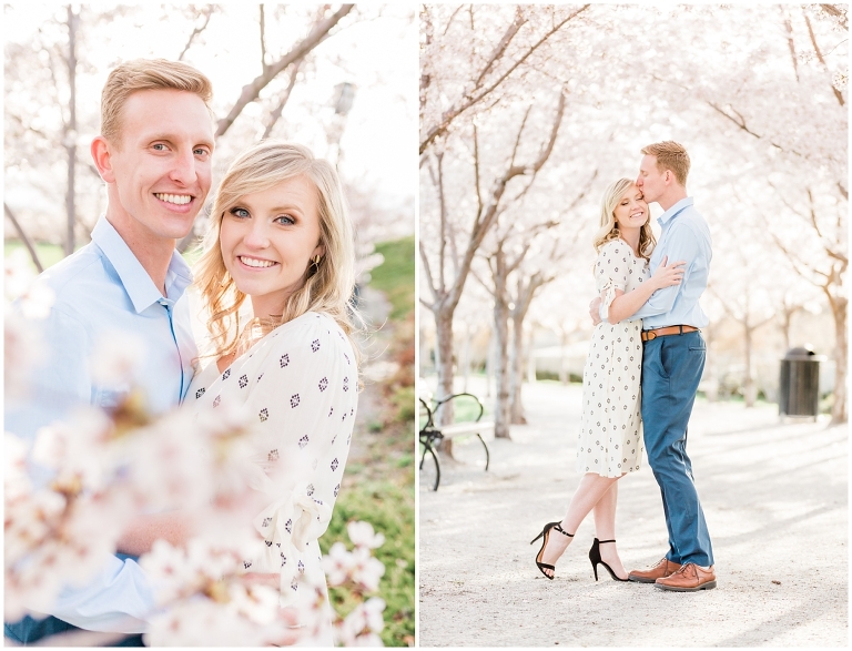 Spring Blossoms Engagement Session at Utah State Capitol, Utah Wedding Photographer Ashley DeHart