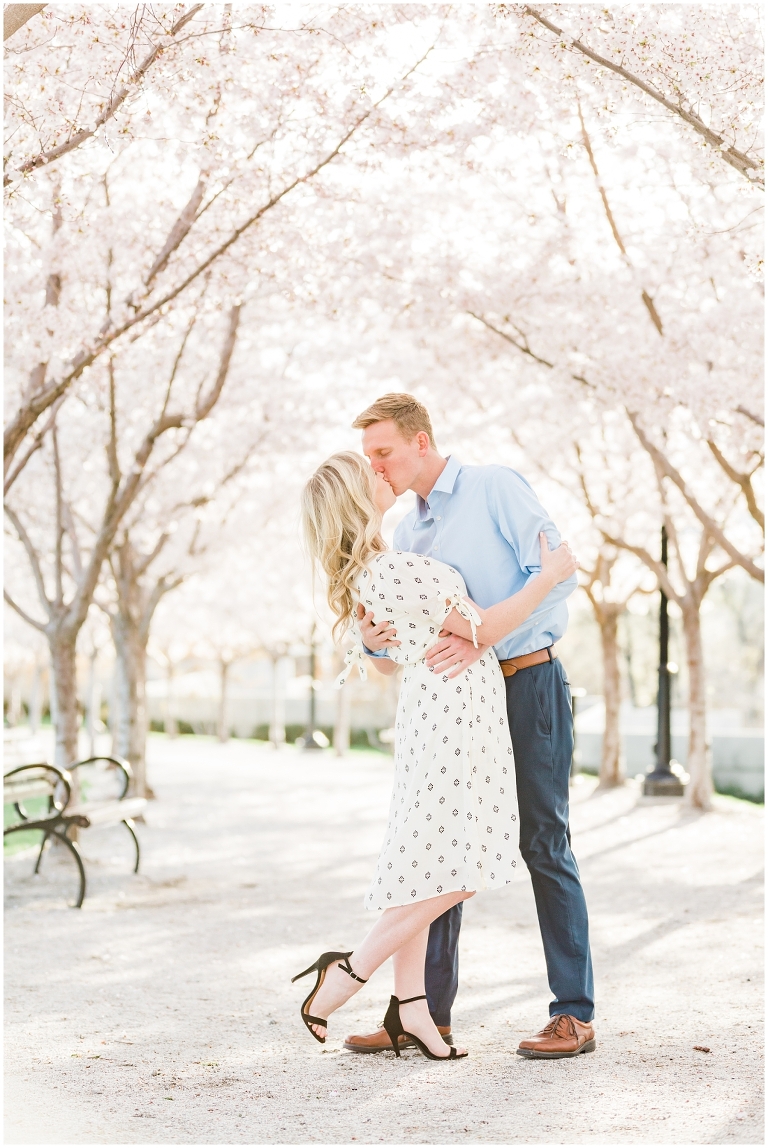 Spring Blossoms Engagement Session at Utah State Capitol, Utah Wedding Photographer Ashley DeHart