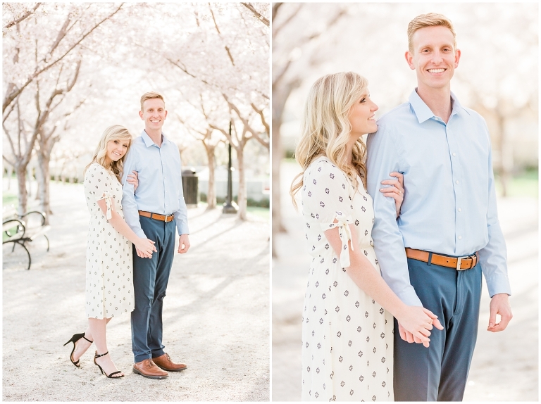 Spring Blossoms Engagement Session at Utah State Capitol, Utah Wedding Photographer Ashley DeHart