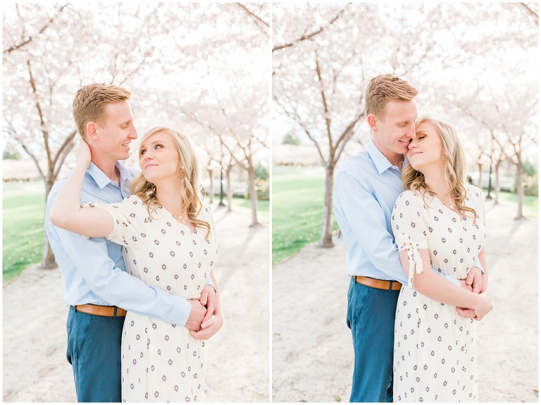 Spring Blossoms Engagement Session at Utah State Capitol, Utah Wedding Photographer Ashley DeHart