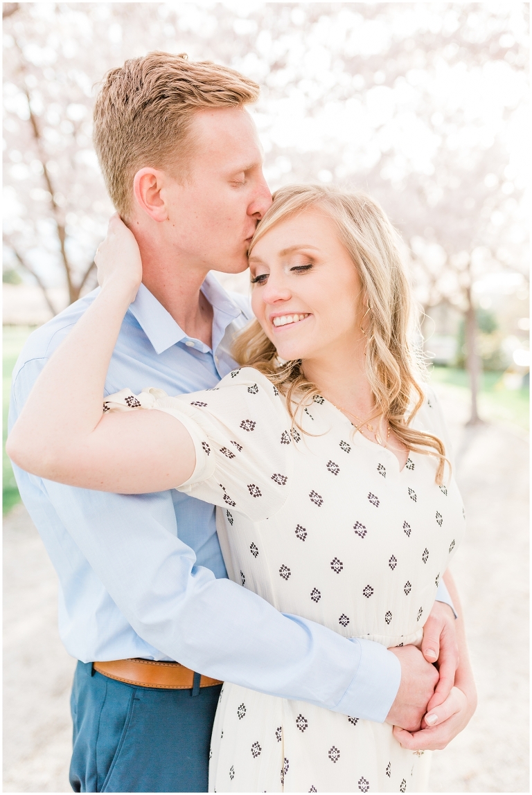 Spring Blossoms Engagement Session at Utah State Capitol, Utah Wedding Photographer Ashley DeHart