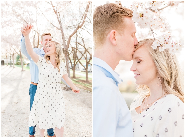 Spring Blossoms Engagement Session at Utah State Capitol, Utah Wedding Photographer Ashley DeHart