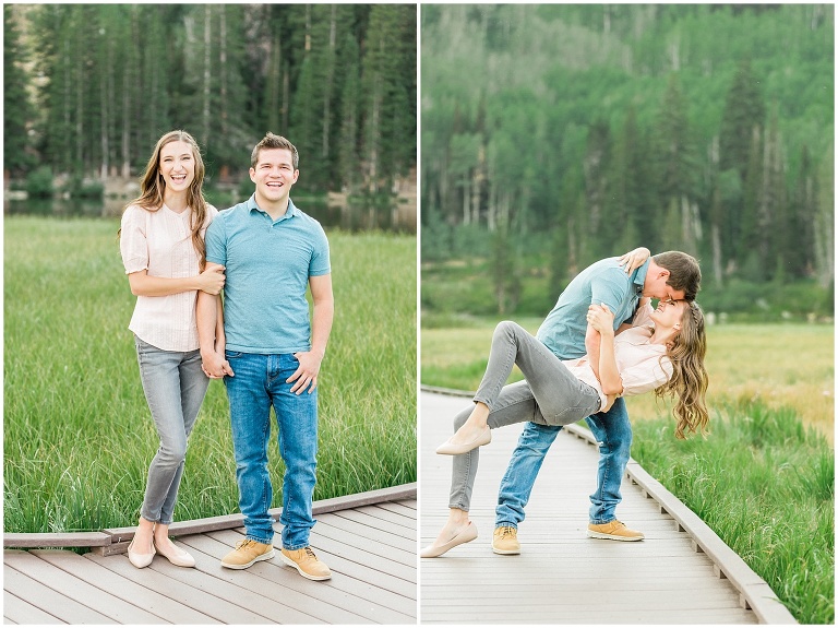 wetlands at silver lake utah big cottonwood canyon engagement session