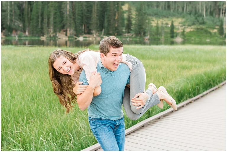 utah Engagement Session couple poses