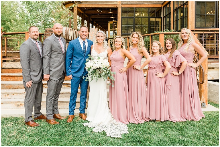 bridal party at high west