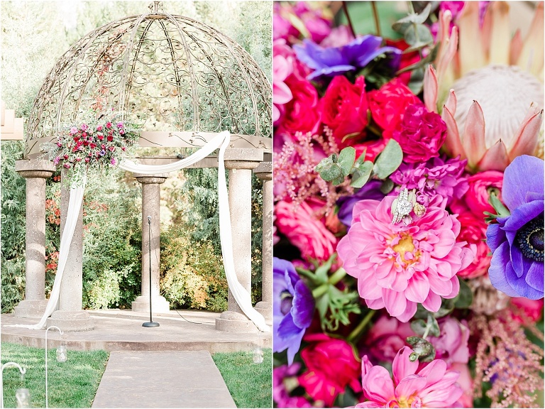 Floral alter at Oak Hills, Lily and Juniper Blooms captured by Ashley DeHart Photography