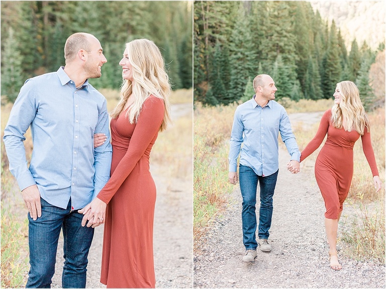 Fall engagement session at jordan pines