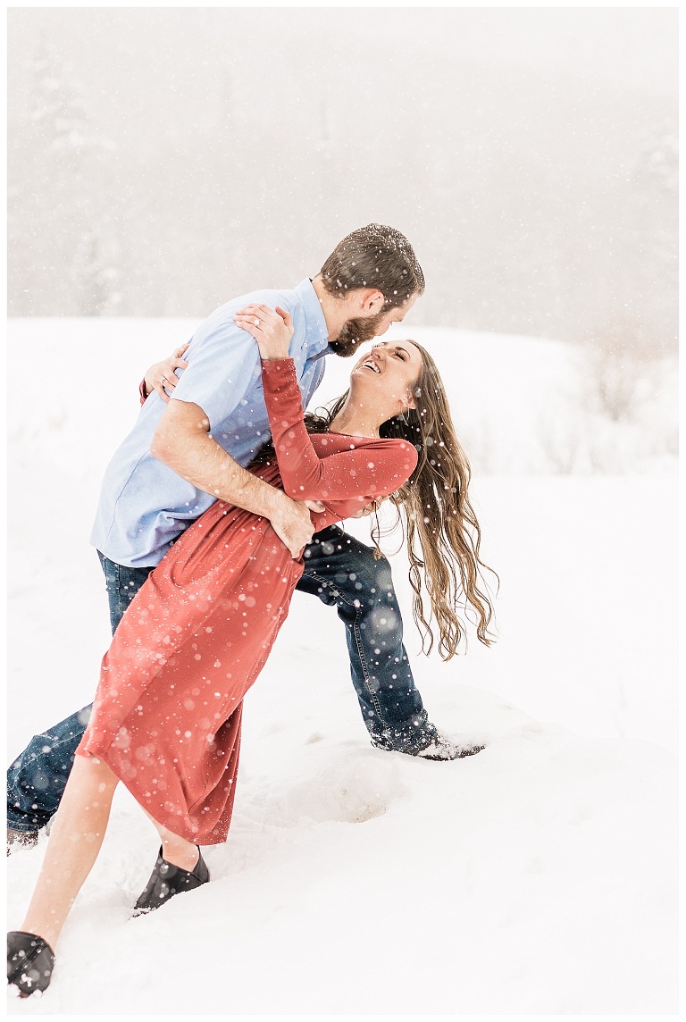 Playing in the snow at Snow basin