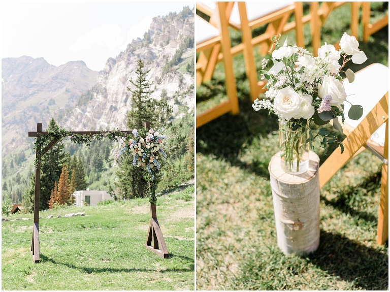 Ceremony location for a utah mountain wedding