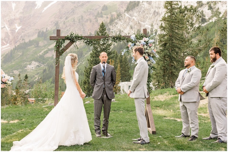 utah mountain wedding with little cottonwood canyon as the backdrop