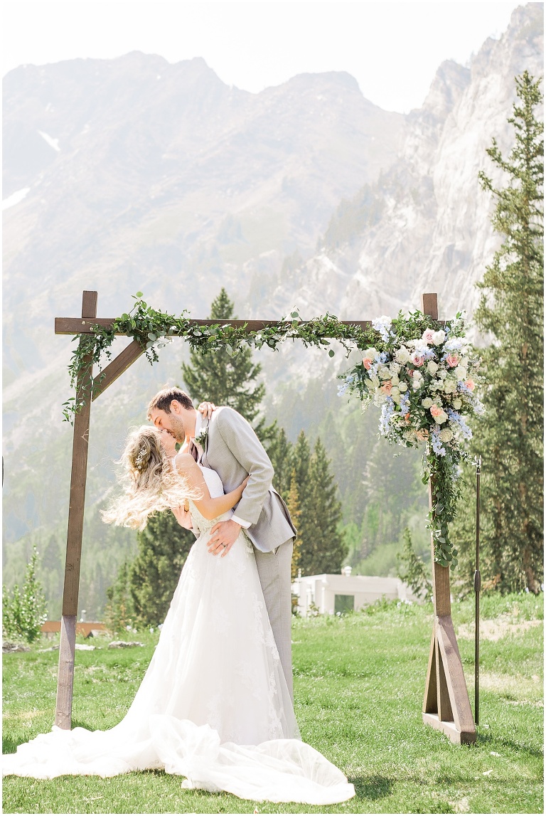 utah mountain wedding with little cottonwood canyon as the backdrop