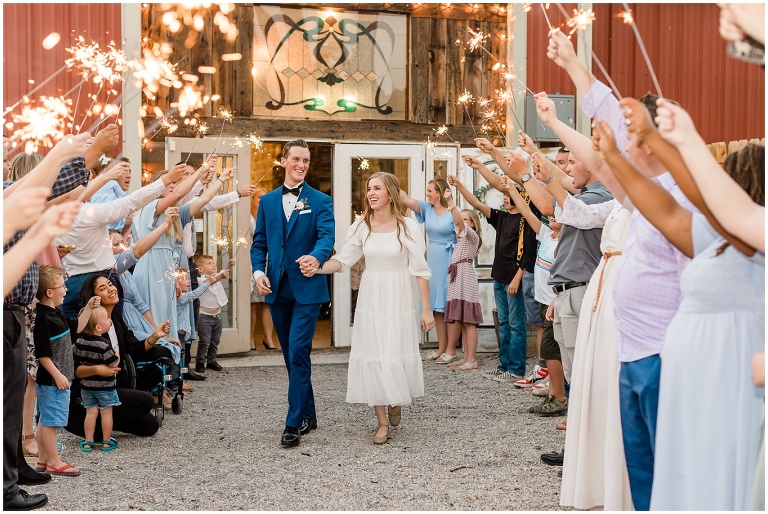 sparkler exit - utah wedding photographer