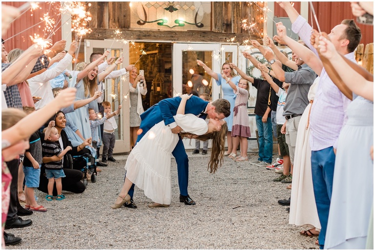 sparkler exit - utah wedding photographer