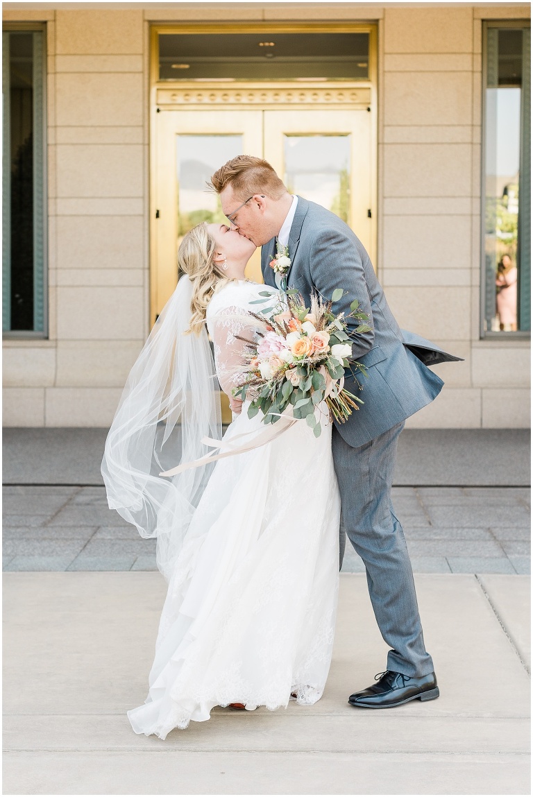 Oquirrh Mountain Temple Wedding - Ashley DeHart Utah Wedding Photographer