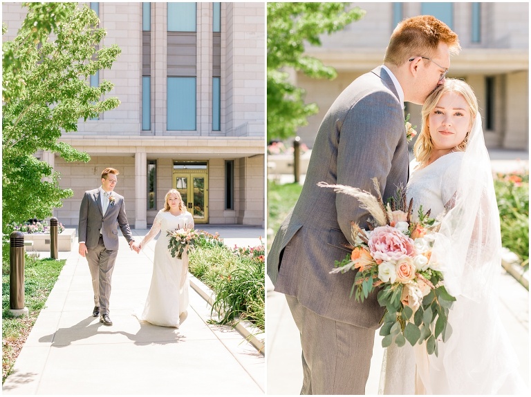 Oquirrh Mountain Temple Wedding - Ashley DeHart Utah Wedding Photographer