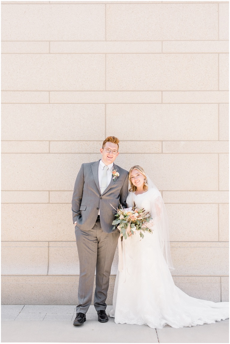 Oquirrh Mountain Temple Wedding - Ashley DeHart Utah Wedding Photographer