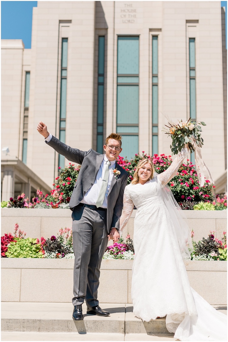 Oquirrh Mountain Temple Wedding - Ashley DeHart Utah Wedding Photographer