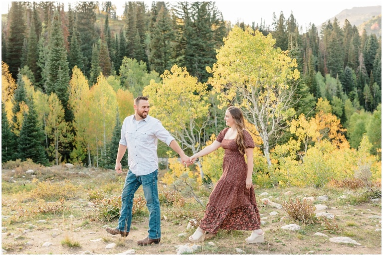 Jordan Pines Fall Engagement session with Ashley DeHart Photography, Utah Wedding Photographer