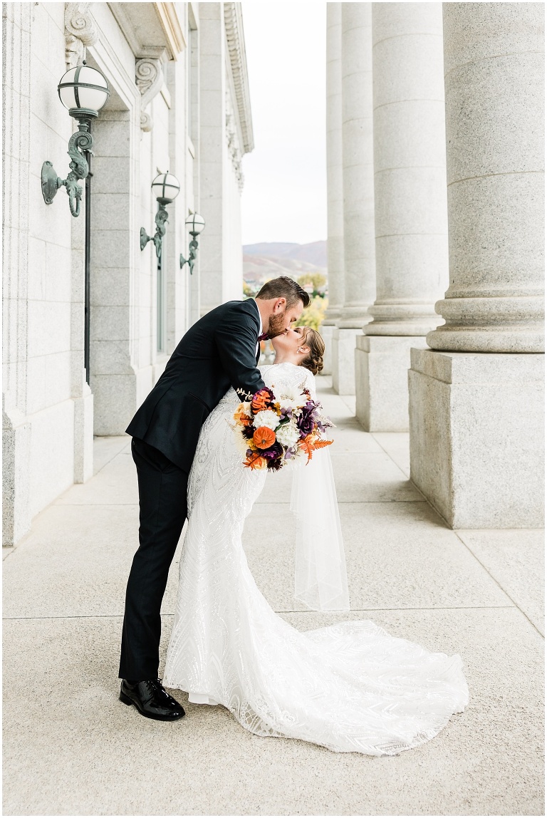 Utah State Capitol First Look and Formal Session, Utah Wedding Photographer
