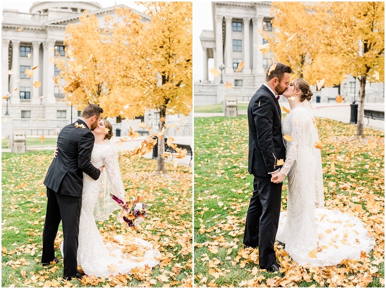 Utah State Capitol First Look and Formal Session, Utah Wedding Photographer
