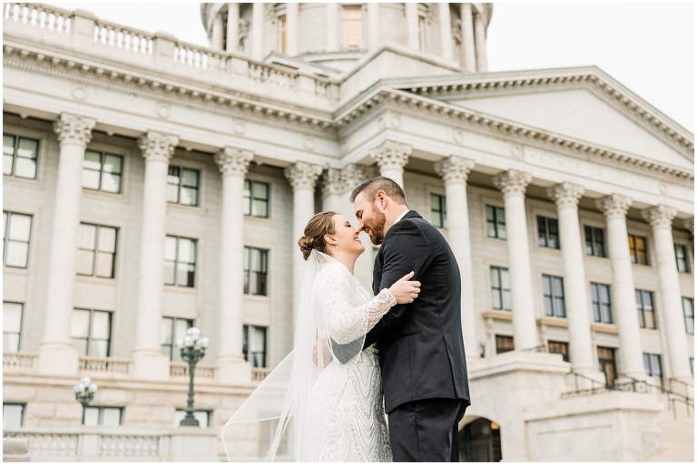 Utah State Capitol First Look and Formal Session, Utah Wedding Photographer